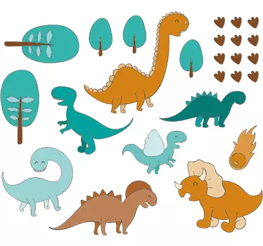 Dinosaurie parkvägg klistermärke - Tenstickers