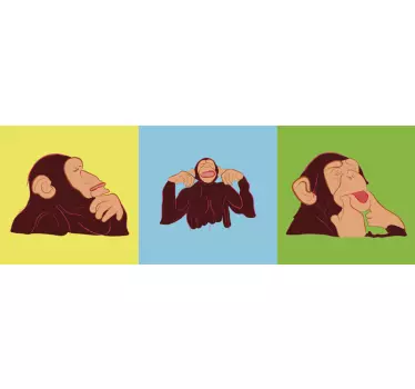 Djungel apor vilda djur klistermärke - Tenstickers