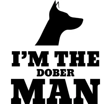 Doberman väggdekor - Tenstickers