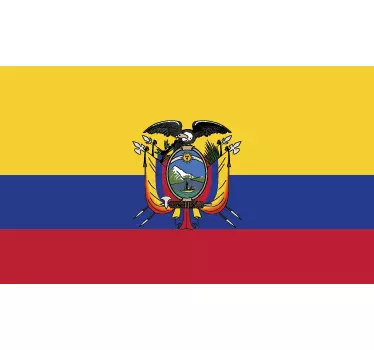 Ecuador flagga klistermärke - Tenstickers