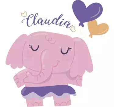 Elefant barn klistermärke - Tenstickers