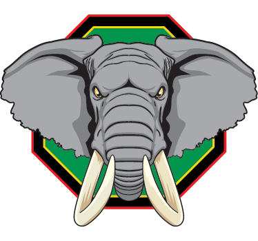 Elefant huvud väggmålning - Tenstickers