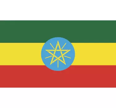 Etiopien flagga klistermärke - Tenstickers