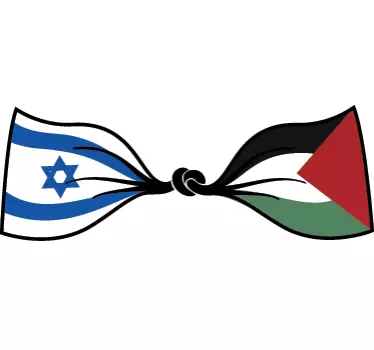 Fred israels palestinska flagga dekaler - Tenstickers