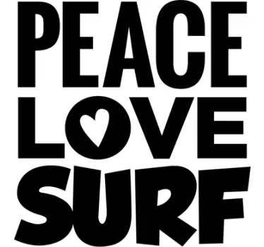 Fred kärlek surf klistermärke - Tenstickers
