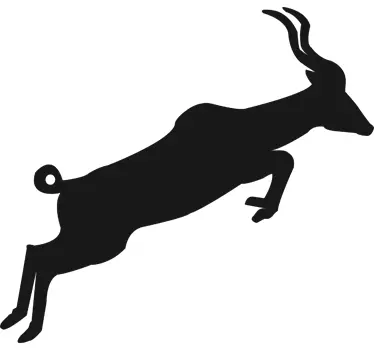 Gazelle silhouette blackboard klistermärke - Tenstickers