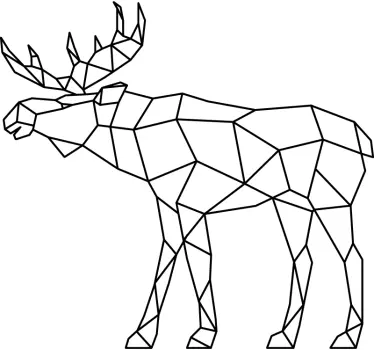 Geometrisk älg vardagsrum vägg inredning - Tenstickers