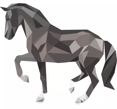 Geometrisk hästväggdekal - Tenstickers