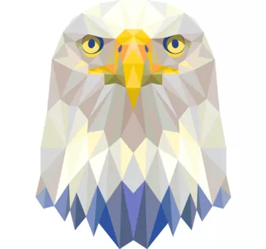 Geometrisk imperialistisk örnhuvuddekal - Tenstickers