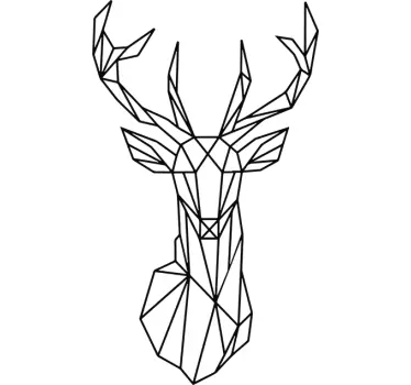 Geometrisk stag vägg klistermärke - Tenstickers