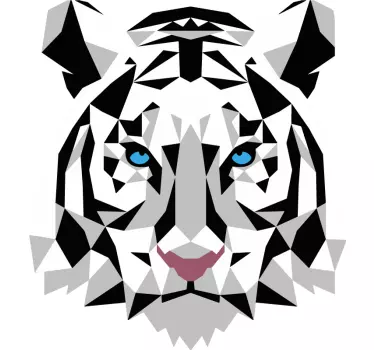 Geometrisk tiger väggdekoration - Tenstickers
