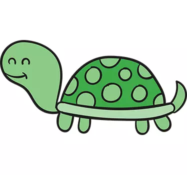 Glad sköldpadda klistermärke - Tenstickers