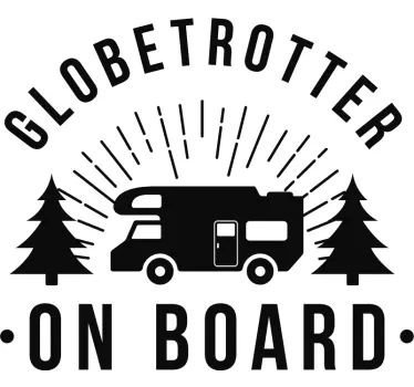 Bildekal Globetrotter Ombord dekal husvagn - Tenstickers