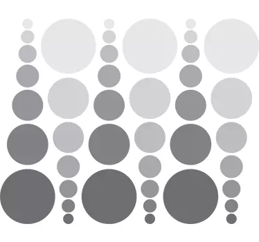 Grå cirkel klistermärke - Tenstickers