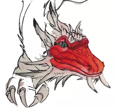 Grafisk drake klistermärke - Tenstickers
