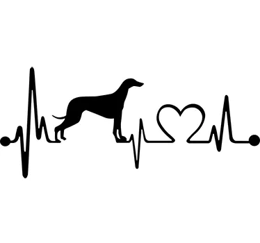 Greyhound hjärtslag väggdekor - Tenstickers