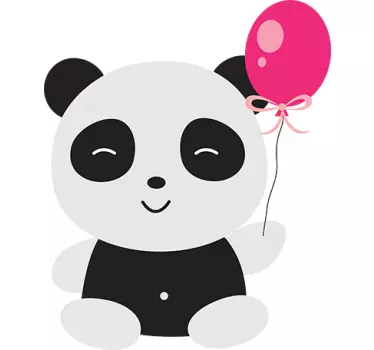 Gullig panda vägg klistermärke - Tenstickers