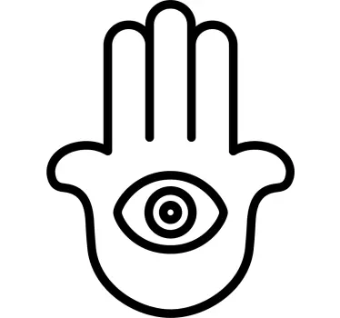 Hamsa symbol bil klistermärke - Tenstickers