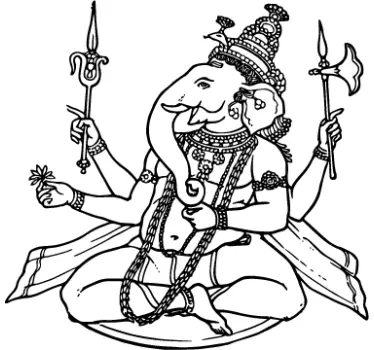 Hinduisk elefantgoddekal - Tenstickers