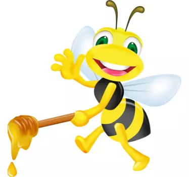 Honey bee wall sticker - Tenstickers