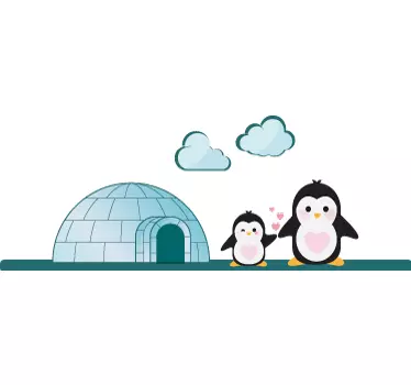 Igloo för barns hemmabio klistermärke - Tenstickers