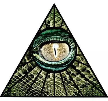 Illuminati reptil klistermärke - Tenstickers