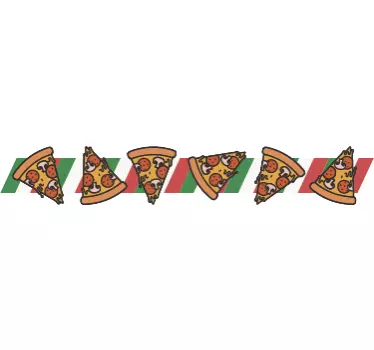 Italiensk pizza kantklistermärke - Tenstickers