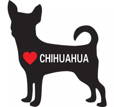 Jag älskar chihuahua-dekal - Tenstickers