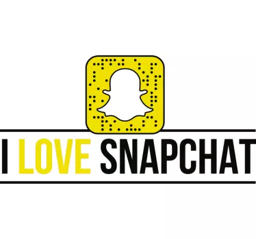 Jag älskar snapchat hemmabio klistermärke - Tenstickers