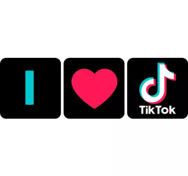 Jag älskar tik tok hem vägg klistermärke - Tenstickers