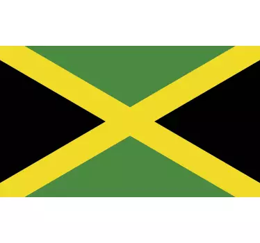 Jamaica flagga vägg klistermärke - Tenstickers