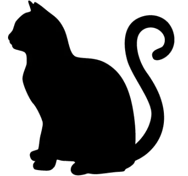 Katt silhuett tavla klistermärke - Tenstickers