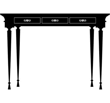 Klassiskt skrivbord vägg klistermärke - Tenstickers