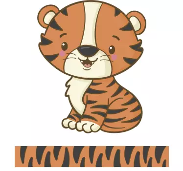 Klistermärke för tiger och svans - Tenstickers