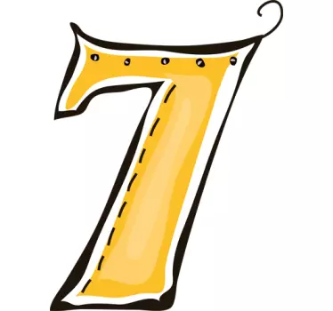 Klistermärke nummer 7 - Tenstickers