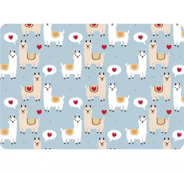 Lama mönster djur väggdekor - Tenstickers