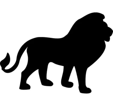 Lejon silhuett vägg klistermärke - Tenstickers