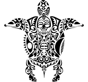 Maori sköldpadda vägg klistermärke - Tenstickers