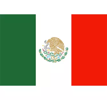 Mexikanska nationella flaggan klistermärke - Tenstickers