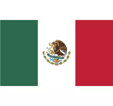 Mexikoflagga klistermärke - Tenstickers