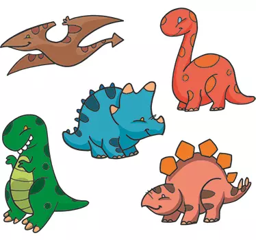 Mini dinosaurier klistermärkesuppsättning - Tenstickers