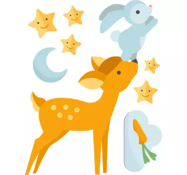 Morot flygande kanin dekal - Tenstickers