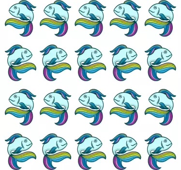 Neon fiskar väggklistermärken - Tenstickers
