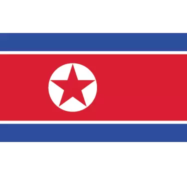 Nordkorea flagga klistermärke - Tenstickers