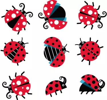 Nyckelpiga sätta hemvägg klistermärke - Tenstickers
