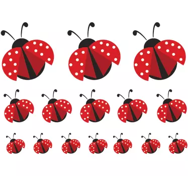 Nyckelpigor väggdekaler - Tenstickers