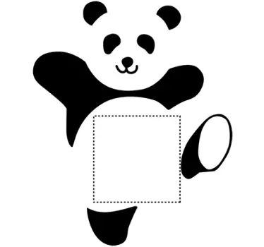 Panda ljus switch klistermärke - Tenstickers