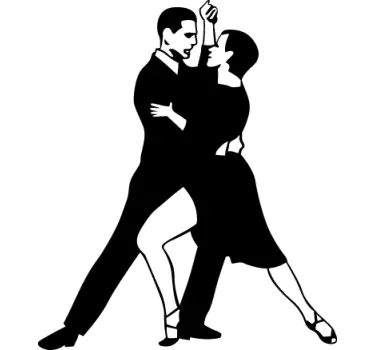 Par dans tango dekorativ klistermärke - Tenstickers