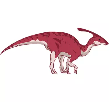 Parasaurolophus dinosaurie vägg klistermärke - Tenstickers