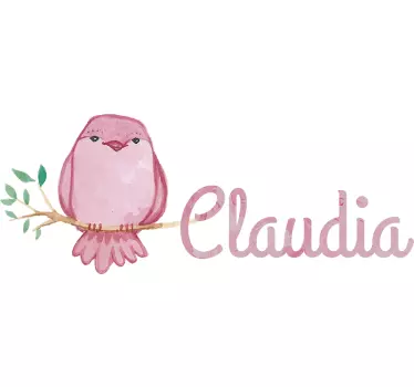 Personifierad fågelillustration vägg klistermärke - Tenstickers